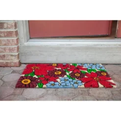 1'4" X 2'4" Forget Me Nots Blooms Indoor/Outdoor Coir Doormat - Entryways -Interior furniture GUEST 8c0a60b5 7b15 4660 badf 0c10b2205671