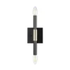 Globe Electric 2-Light Matte Black Wall Sconce With Antique Brass Accent: ETL Listed, Iron Body, No Shade -Interior furniture GUEST 8cd60fc0 8c90 4366 b144 34f92034b66d