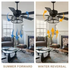Bella Depot 52" Crystal Ceiling Fan With Light And Remote 6-Speed For Dining Room Bedroom -Interior furniture GUEST 8e1f8be5 9b07 44fa a87d c601c15f3414