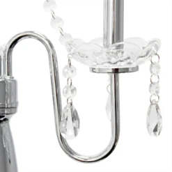 Trendy Romantic Sheer Shade Floor Lamp With Hanging Crystals White - Elegant Designs -Interior furniture GUEST 8ed02d93 5de4 4e04 8372 977f4b3d2706