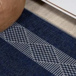 Nautisk Trellis Stripe Machine-Washable Area Rug - JONATHAN Y -Interior furniture GUEST 8f5033b5 f24c 40cc a834 cbde7cda8d9f