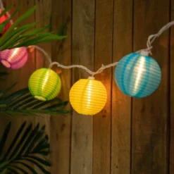 Northlight Round Lantern Indoor Outdoor Patio String Light Set - 7.25' White Wire - 10ct -Interior furniture GUEST 9091f48f 58ef 4f8a bc44 bd99fa99f931