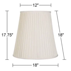 Springcrest Creme Mushroom Pleat Large Lamp Shade 12" Top X 18" Bottom X 18" Slant X 17.75" High (Spider) Replacement With Harp And Finial 8 Springcrest Creme Mushroom Pleat Large Lamp Shade 12" Top X 18" Bottom X 18" Slant X 17.75" High (Spider) Replacement With Harp And Finial -Interior furniture GUEST 90c97e2f 40a1 487e a68b 273b55fe50f5