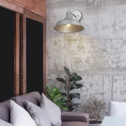 Globe Electric Sutton Galvanized Metal Outdoor Indoor Textured Wall Sconce -Interior furniture GUEST 918e2c54 f5a6 43b4 b93a 03434a2de922