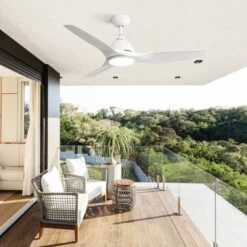 TOBILI 52 Inch Ceiling Fan With Light And 6-speed 3 ABS Fan Blades White For Bredoom Patio -Interior furniture GUEST 929bf27f 1a98 4872 a1f7 807b4cb4c471