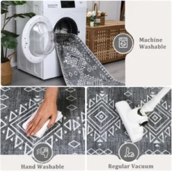 Vintage Rug Bohemian Geometric Area Rug Non Slip Machine Washable Rug -Interior furniture GUEST 92c51aa3 3627 4b87 bf7a c059d4de56ce