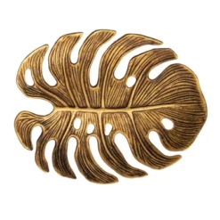 Storied Home Antique Monstera Leaf Elegance, Gold -Interior furniture GUEST 92e44804 6180 4bdf b202 321936febb13