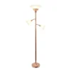 Torchiere Floor Lamp With 2 Reading Lights And Scalloped Glass Shades Rose Gold - Lalia Home -Interior furniture GUEST 94b7f1c7 1cb6 43d3 bc9f 82795eb43a13