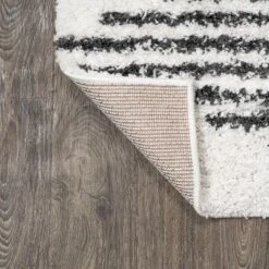 Elm Diamond Stripe Geometric Shag Indoor Area Rug - JONATHAN Y -Interior furniture GUEST 94c418b2 fae5 49cb a43e 15ce782d7247