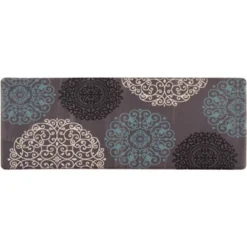 World Rug Gallery Contemporary Modern Floral Anti Fatigue Standing Mat -Interior furniture GUEST 953ce25c 811e 448f 9ad7 1b2b0e108c7f