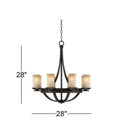 Franklin Iron Works Sperry Bronze Chandelier 28" Wide Rustic Farmhouse Cylinder Scavo Glass Shade 8-Light Fixture For Dining Room House Kitchen Island 12 Franklin Iron Works Sperry Bronze Chandelier 28" Wide Rustic Farmhouse Cylinder Scavo Glass Shade 8-Light Fixture For Dining Room House Kitchen Island -Interior furniture GUEST 95fcc86a 0bef 4013 9c02 aeb6ca9f16fa