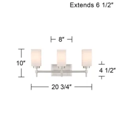 Possini Euro Design Possini Euro Salo 20 3/4" Wide Brushed Nickel 3-Light Bath Light -Interior furniture GUEST 96772f4b 1b2f 4d63 83db c919309af622