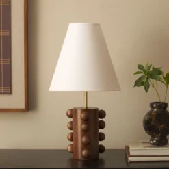 Millie 22" Wood Table Lamp - TBL3023 - Walnut - Safavieh -Interior furniture GUEST 977af9d4 83f1 4acc 8bd9 d52feba2bd08