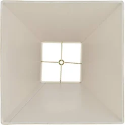 Springcrest Beige Linen Medium Square Lamp Shade 6" Top X 16" Bottom X 12" Slant X 10" High (Spider) Replacement With Harp And Finial -Interior furniture GUEST 978c0d13 ef8b 4504 8e2f 4ec3b9039cb7