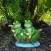 Northlight 10" Green Frogs In A Lily Pad Outdoor Garden Statue -Interior furniture GUEST 99334c39 46d4 4154 9549 a1ba907b0046