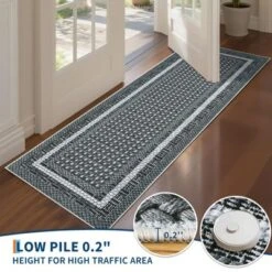 Geometric Living Room Rugs, Washable Bordered Print Soft Bedroom Carpet -Interior furniture GUEST 9a3592e8 2990 4655 be1b 6b40bd4a3a80