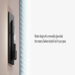 Globe Electric 1-Light Matte Black Wall Sconce With Clear Glass Shade -Interior furniture GUEST 9b207a64 0968 412c addd d9aaceb36ce7