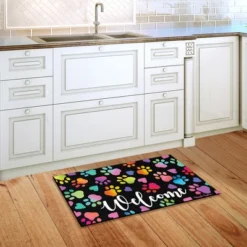 Rainbow Pawprints Doormat Welcome 30" X 18" Briarwood Lane -Interior furniture GUEST 9be9c571 a971 4662 b75c de808783b882