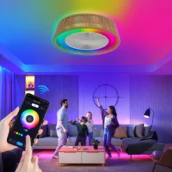 MAYEERTY Ceiling Fan Light 21 Modern Rustic With LED RGB Mood Lighting Rope Woven Design -Interior furniture GUEST 9d2e2da2 eac3 433e 8a7f 8940140b5e49