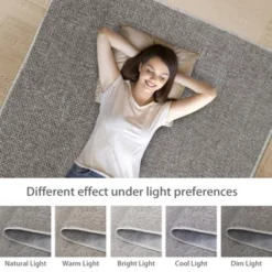 Machine Washable Area Rug 5x7 For Living Room Modern Minimalist Solid Carpet Non-Slip Low Pile Contemporary -Interior furniture GUEST 9eeac21a 0605 4a3e b2f3 59aa80bf4756