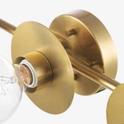 Courtney 5pc Matte Brass All-In-One Bathroom Set With 20" 3-Light Vanity Light Globe Electric