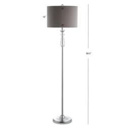JONATHAN Y Layla Crystal/Metal LED Floor Lamp -Interior furniture GUEST a00e47cf 3826 400e b2ea db2c2039bd07