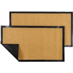 KAF Home Set Of 2 Ribbed Door Mat | 17 X 30 Inches, Durable Indoor Outdoor Entry Way Rug | Perfect For Mud-Rooms, High Traffic Areas, Garages, Storefronts, And Everyday Home Use -Interior furniture GUEST a05034c3 57bd 4109 ac34 34a2476404cb
