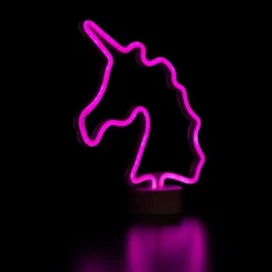 Northlight 11" Battery Operated Neon Style LED Unicorn Table Light - Pink -Interior furniture GUEST a0a01b34 1a0d 41b1 ad2a 17ab2d2c0fe3