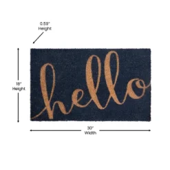 Flash Furniture Harbold 18" X 30" Indoor/Outdoor Coir Doormat With Hello Message And Non-Slip Backing -Interior furniture GUEST a16c5d56 c96e 4b17 a06f 565929db82bc