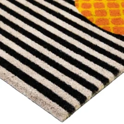 Northlight Ivory And Orange Pineapple Striped Natural Coir Outdoor Doormat 18" X 30" -Interior furniture GUEST a1b40b99 2dd9 4002 9d96 1a38060c9c5f