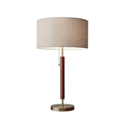 26.25" Hamilton Table Lamp Walnut - Adesso -Interior furniture GUEST a1c995c1 1c86 4188 8100 7b7650b56d4d