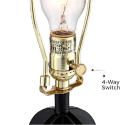 360 Lighting Marcel Industrial Table Lamps 24 1/4" High Set Of 2 Black With USB Port LED Nightlight Burlap Drum Shade For Bedroom Living Room Desk 13 360 Lighting Marcel Industrial Table Lamps 24 1/4" High Set Of 2 Black With USB Port LED Nightlight Burlap Drum Shade For Bedroom Living Room Desk -Interior furniture GUEST a2307e8f 3faf 448c a0fd 7ffba43a7510