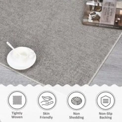 Machine Washable Area Rug 5x7 For Living Room Modern Minimalist Solid Carpet Non-Slip Low Pile Contemporary -Interior furniture GUEST a26e49e8 5636 4082 87d6 b716890ea2a3