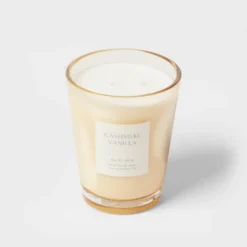Colored Vase Glass With Dustcover Cashmere Vanilla Candle Ivory - Threshold™ -Interior furniture GUEST a291dce8 08cb 4de3 9d0d fe8765311b91