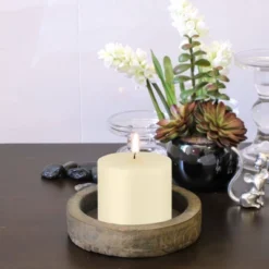 6pk Unscented Flat Top Smooth Pillar Candles Ivory - Stonebriar Collection -Interior furniture GUEST a40147db a13a 4a6b a7de bbae6eb03417