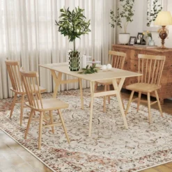 HOMCOM Area Rug 8x10, Machine Washable Rug, Non-Slip Classical Floral Print Floor Carpet For Living Room, Bedroom, Dining Room, Mixed-Brown -Interior furniture GUEST a43910f7 bd95 4fee 8b60 bbbefde53f56