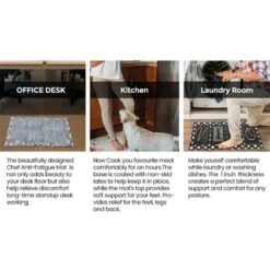 J&V TEXTILES Anti Fatigue Kitchen Mat Cushioned Anti Fatigue, Non Slip Waterproof Mat Standing Desk, 20x36x1/2 Inches (Wine Silhouette) -Interior furniture GUEST a4467042 7acc 4e27 bdaa 6ee91786a3c5