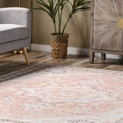 NuLOOM Tracie Machine Washable Floral Medallion Area Rug -Interior furniture GUEST a542b5bd 7b26 4b53 bf4c 3ef6e8fd4858