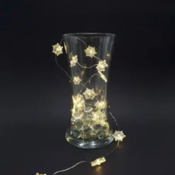 Lumabase 2ct Battery Operated LED Fairy String Lights With Snowflakes