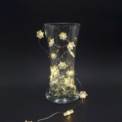 Lumabase 2ct Battery Operated LED Fairy String Lights With Snowflakes 3 Lumabase 2ct Battery Operated LED Fairy String Lights With Snowflakes