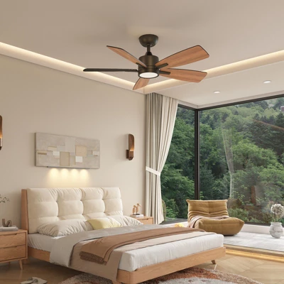 TALOYA 42 Inch Ceiling Fans With Lights,Ultra Quite Ceiling Fan With Light And Remote Control,Reversible, Dimmable,Modern Ceiling Fan For Home Black 9 TALOYA 42 Inch Ceiling Fans With Lights,Ultra Quite Ceiling Fan With Light And Remote Control,Reversible, Dimmable,Modern Ceiling Fan For Home Black - Image 7