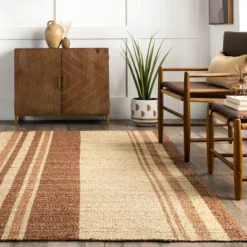 NuLOOM Rubi Braided Stripes Jute Area Rug -Interior furniture GUEST a747c6cb 7c1d 4946 960b 15c16445cc29