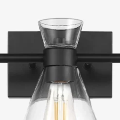 Globe Electric 3-Light Matte Black Vanity Light With Clear Glass Shades: ETL Listed, Metal Body, Dimmable -Interior furniture GUEST a7da8f44 59a3 4f6e 9b09 d651d2448d15