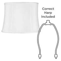 Imperial Shade Set Of 2 Drum Lamp Shades White Medium 14" Top X 16" Bottom X 12" High Spider Replacement Harp And Finial Fitting -Interior furniture GUEST a9d1abe9 3867 49fd a59c c5ce85e7aa1b