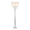 Trendy Romantic Sheer Shade Floor Lamp With Hanging Crystals White - Elegant Designs -Interior furniture GUEST aa52bcdc 6cde 471f a722 3d6d4bf3e0a4