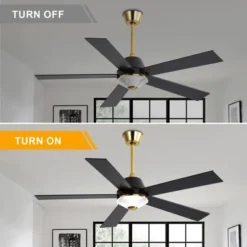Bella Depot 52" Modern Ceiling Fan With Dimmable LED Light And Remote Control 6-speed Reversible Fan -Interior furniture GUEST aa632c38 e5dd 4b3f 8b46 303cc61e2b8d