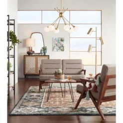 360 Lighting Andi Modern Mid Century Table Lamp 24 1/2" High Hammered Brown Ceramic Red Oak Wood Off White Shade For Bedroom Living Room Bedside Desk -Interior furniture GUEST aab21649 57f8 42aa ac27 f85c87fb15a8