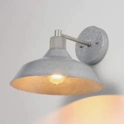 Globe Electric Sutton Galvanized Metal Outdoor Indoor Textured Wall Sconce -Interior furniture GUEST aacc69ae bb04 4815 a303 851f25023c29