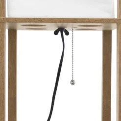 62.5" Modern 3-Tier Standing Floor Lamp With Linen Shade & Storage - Simple Designs -Interior furniture GUEST ab534d25 17b3 44f0 8278 ec8fe0dd25d8