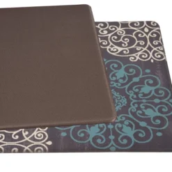 World Rug Gallery Contemporary Modern Floral Anti Fatigue Standing Mat -Interior furniture GUEST ab6e830e 9dab 4ec6 bd24 902346a34cef